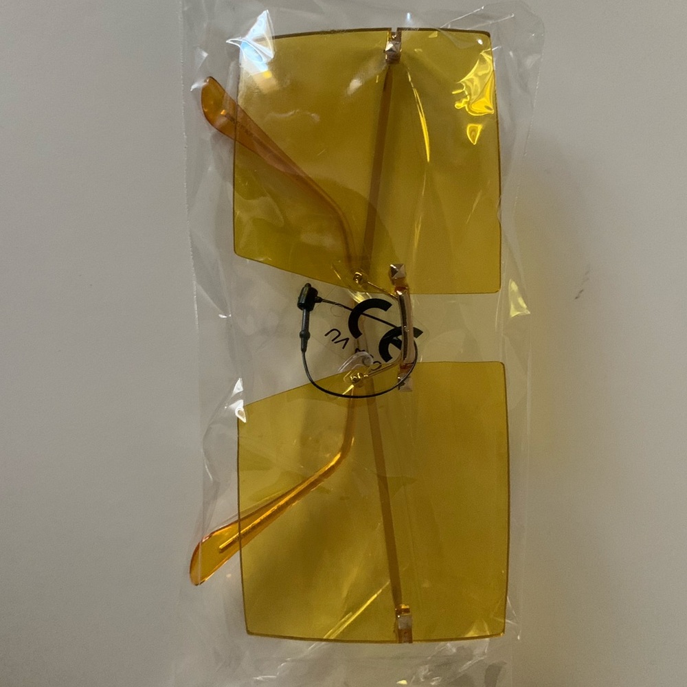 Yellow oversized sunglasses